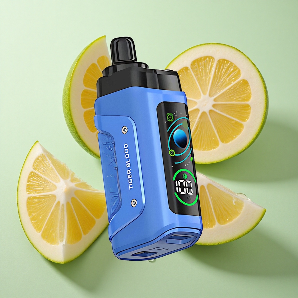 Razz Bar 45000 Puffs Ühekordselt kasutatav vape Tiigri Veri Reguleeritava Õhuvoolu ja 1.0 Ohm Võrkpooliga