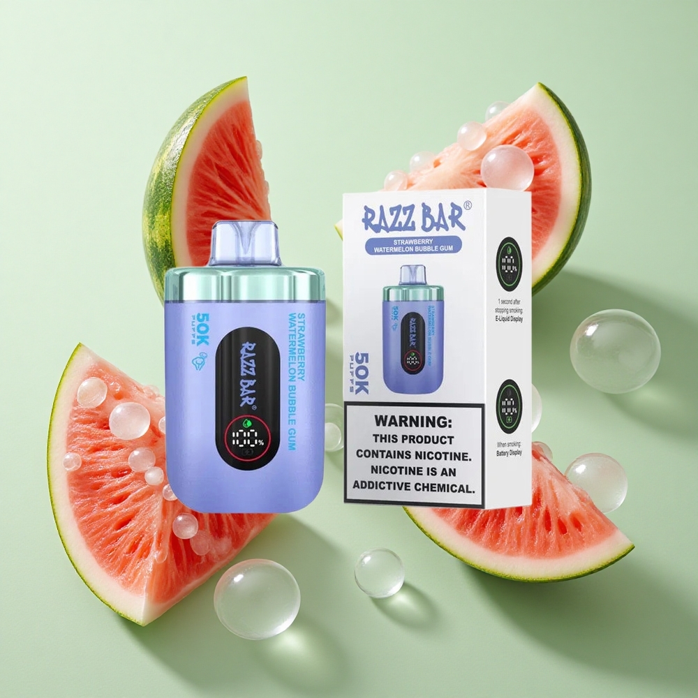 Razz Bar 50K Puffs 2% Nikotiini Maasikas-Arbuus Mullkomm