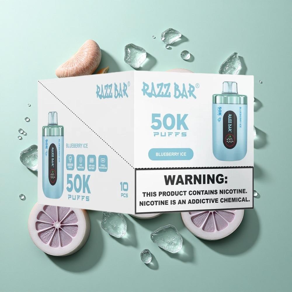 Razz Bar 50K Puffs Mesh Mähis Blahhi-Mustikas Jää