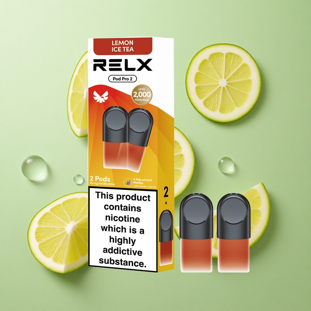 RELX Pod Pro 2 600 Puffs 1,8% nikotiini Tee-sidruni jäätee