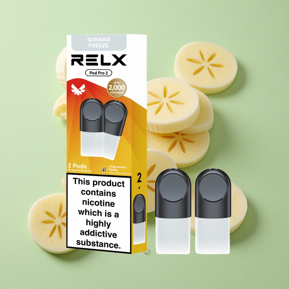 RELX Pod Pro 2 600 Puffs 1,9ml Magustoit-Banaanijää