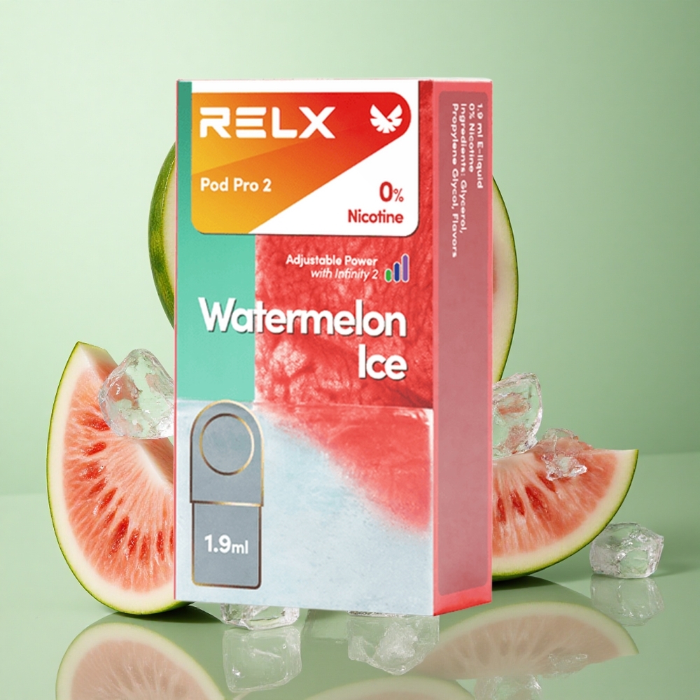 RELX Pod Pro 2 600 Puffs Arbuusijää 0% nikotiini 1.9ml