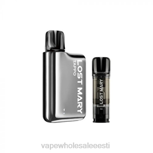 E Sigareti Vedelik - hõbedane roostevaba x maasikajää 6F8Z438 LOST MARY Tappo pod vape komplekt